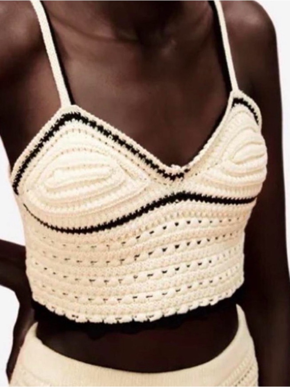 Zara Crochet Knit Crop To Size‎ S